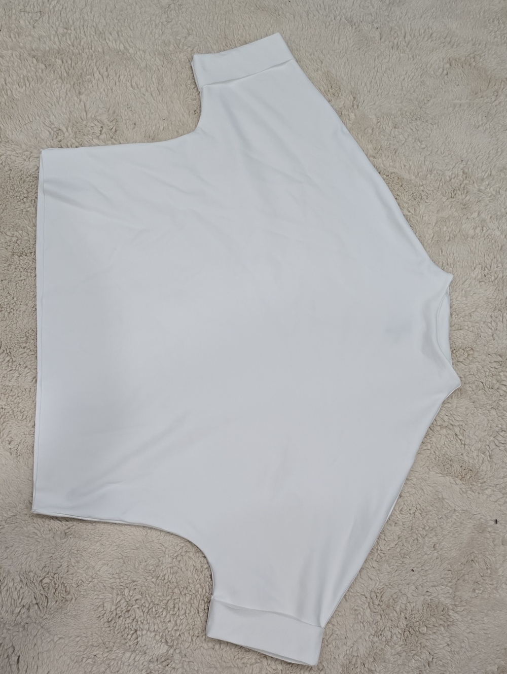 Anthropologie White Dolman Short-Sleeve Top